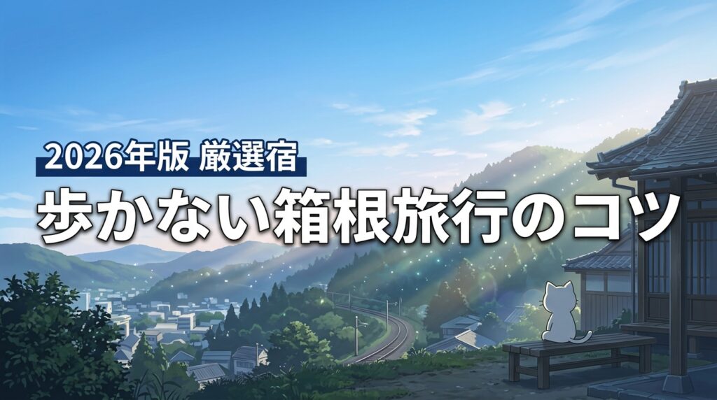足腰が不安な高齢者と箱根は無理？歩かない旅行を叶えるコツと厳選宿