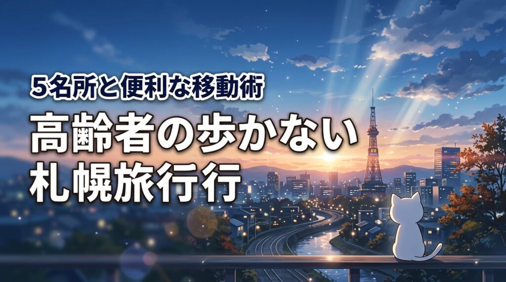 高齢者の歩かない札幌旅行！負担を減らす5つのスポットと便利な移動術