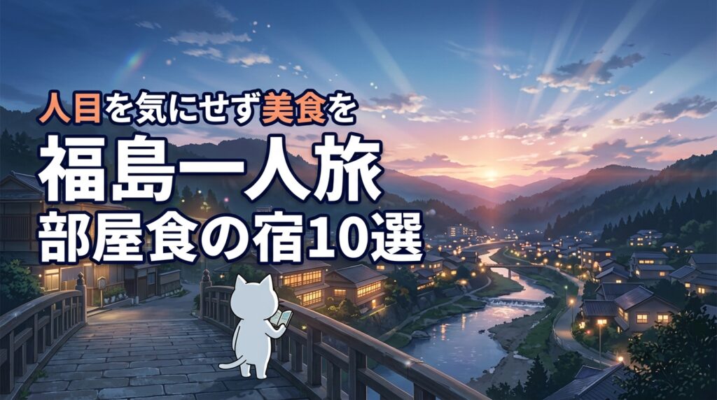 人目を気にせず福島の味を堪能！一人旅でも部屋食が楽しめる極上の温泉宿10選