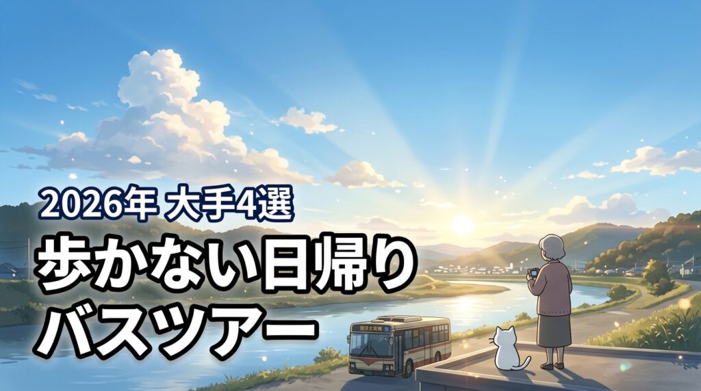 高齢者も安心！歩かない日帰りバスツアー選び3つのコツと大手4選