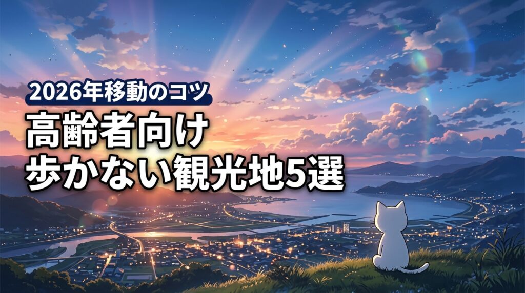 高齢者が歩かない観光地5選！負担を減らす選び方と移動のコツを伝授