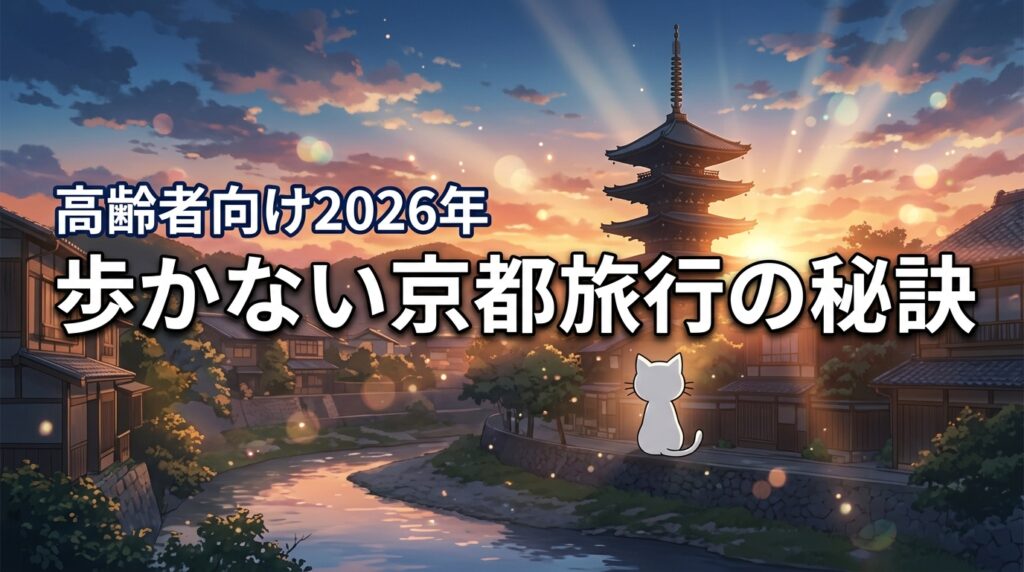 足腰が不安な高齢者との京都旅行。歩かないで満喫する移動と観光の秘訣