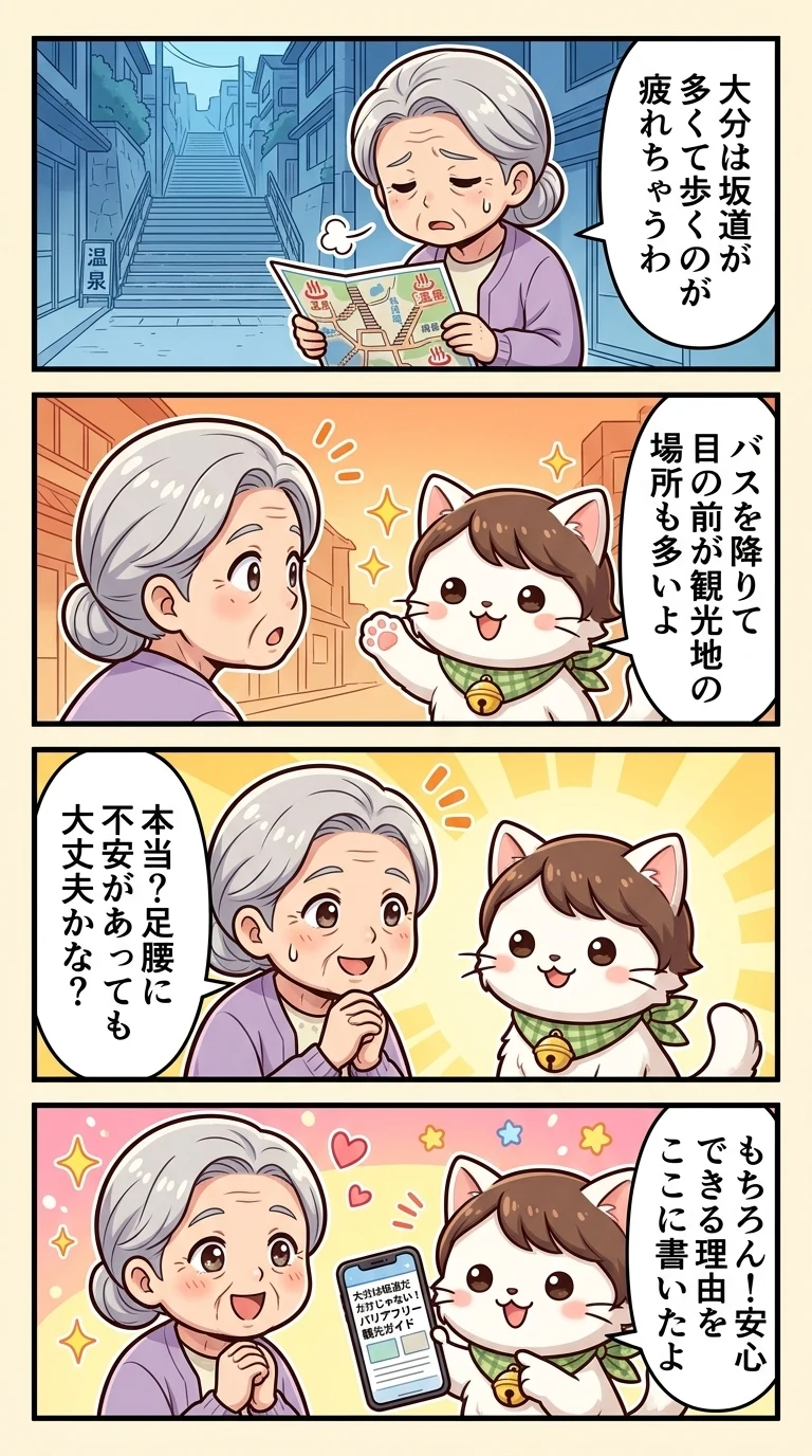高齢者 歩かない バスツアー 日帰り 大分県