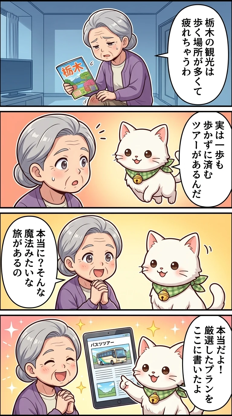 高齢者 歩かない バスツアー 日帰り 栃木県