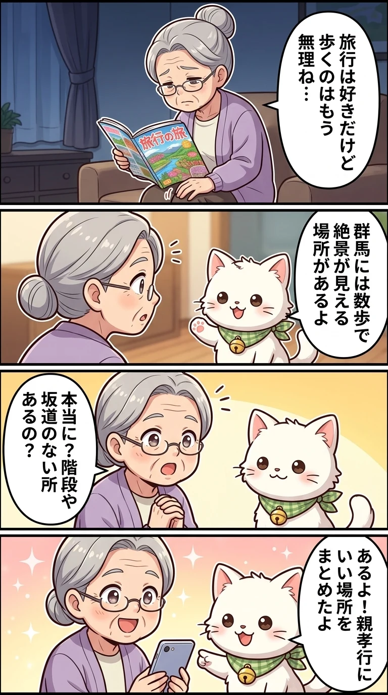 高齢者 歩かない バスツアー 日帰り 群馬県