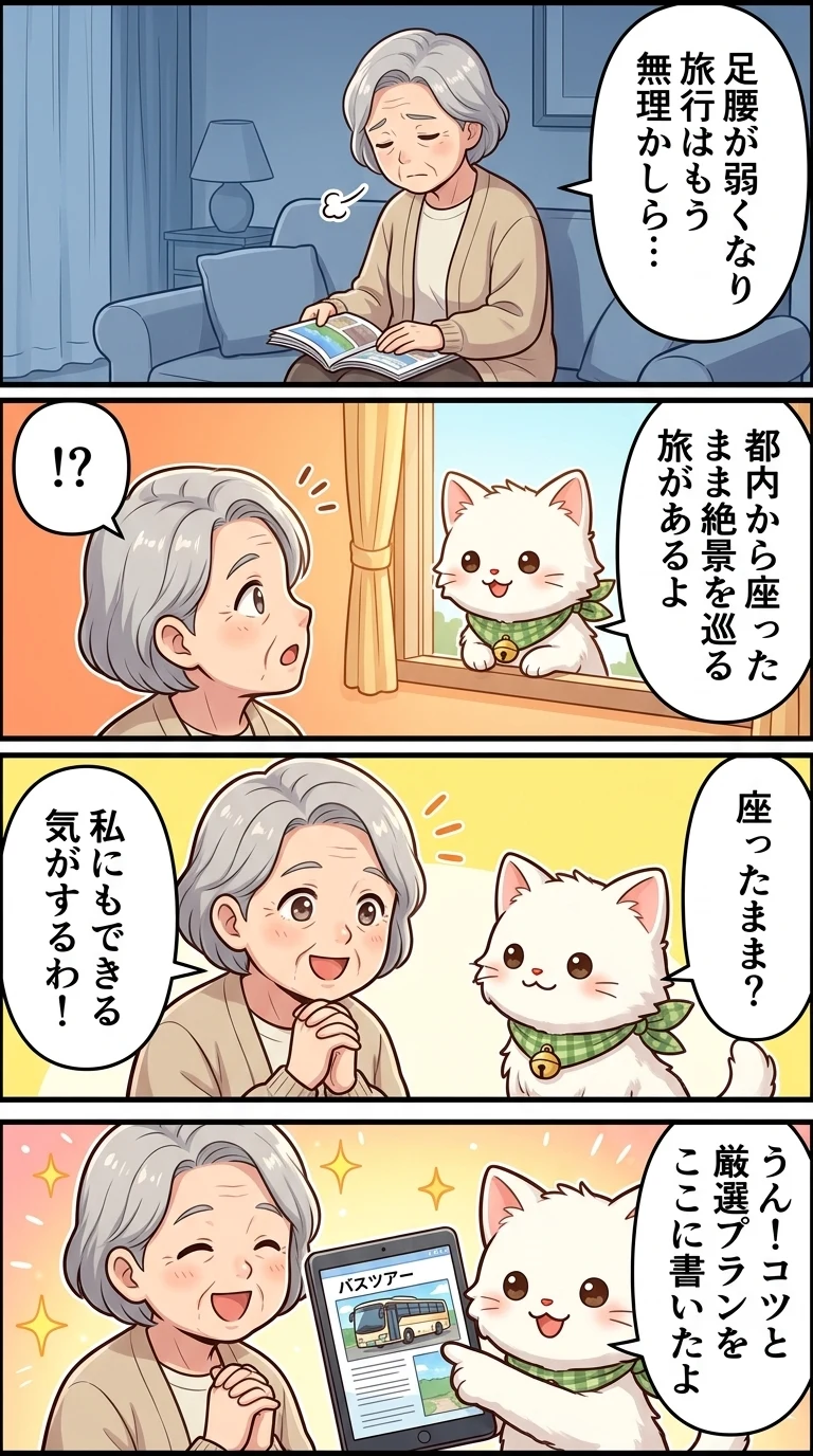 高齢者 歩かない バスツアー 日帰り 東京都