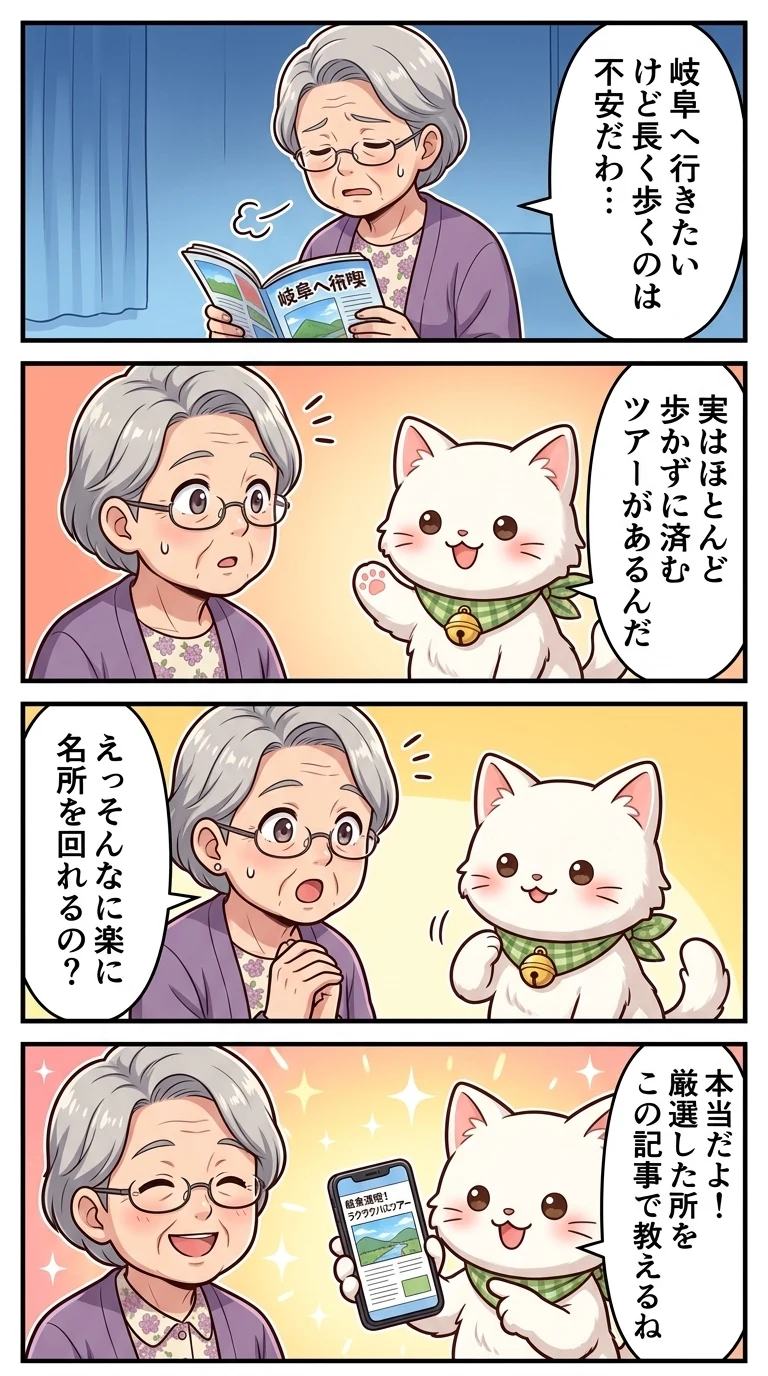 高齢者 歩かない バスツアー 日帰り 岐阜県