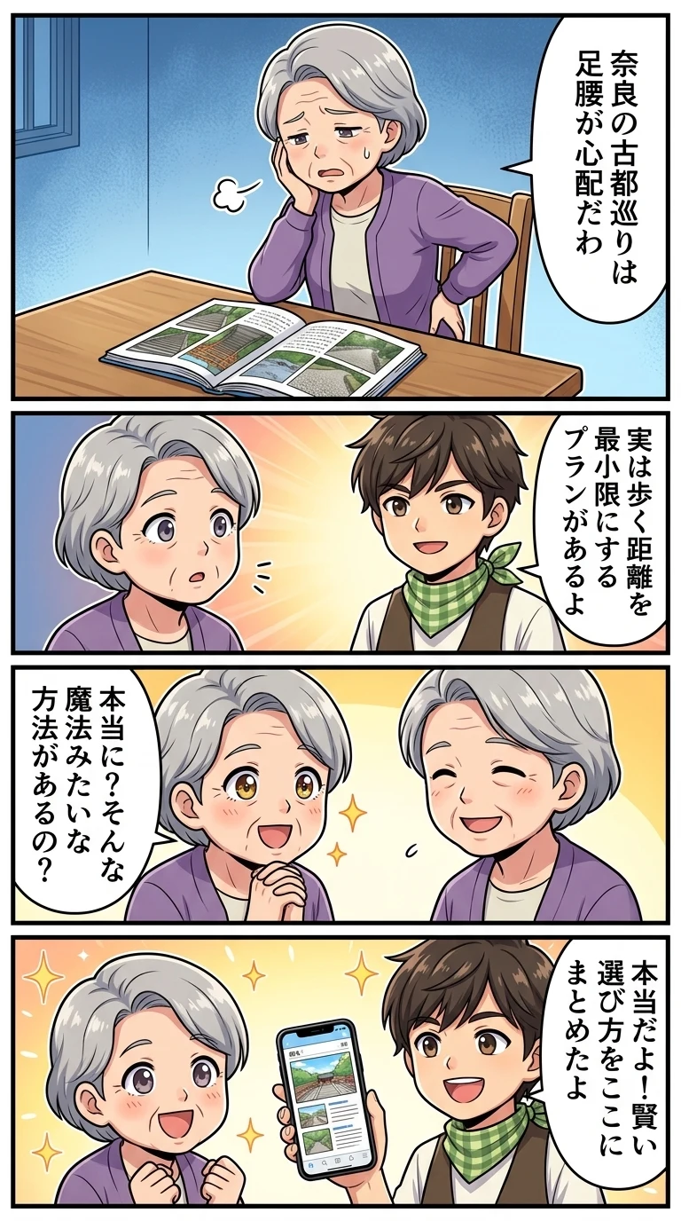高齢者 歩かない バスツアー 日帰り 奈良県