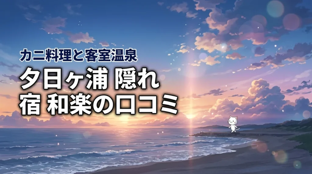 夕日ヶ浦にある隠れ 宿 和楽の口コミは？カニ料理や客室温泉の評判を調査
