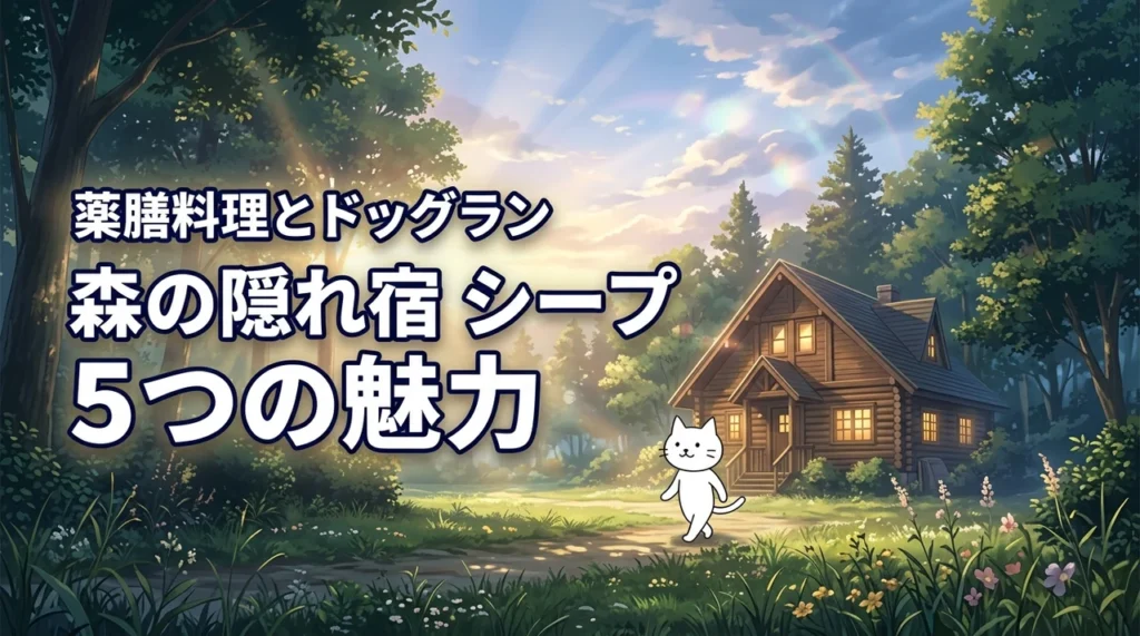 森の隠れ宿 ペンション シープに泊まる5つの魅力！ドッグランや薬膳料理も紹介