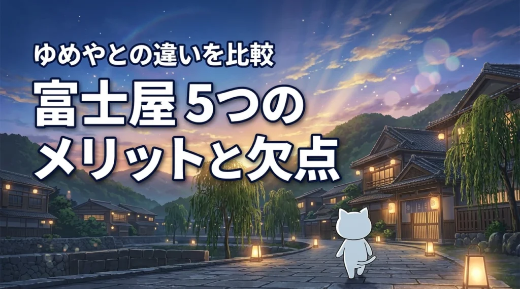 新潟・岩室温泉 自家源泉の宿 富士屋のメリット5つと欠点は？ゆめやとの違いも紹介