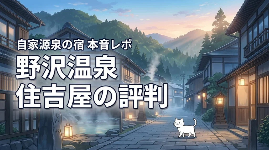 自家源泉かけ流しの宿 野沢温泉 村のホテル 住吉屋の評判は？口コミや本音レポ