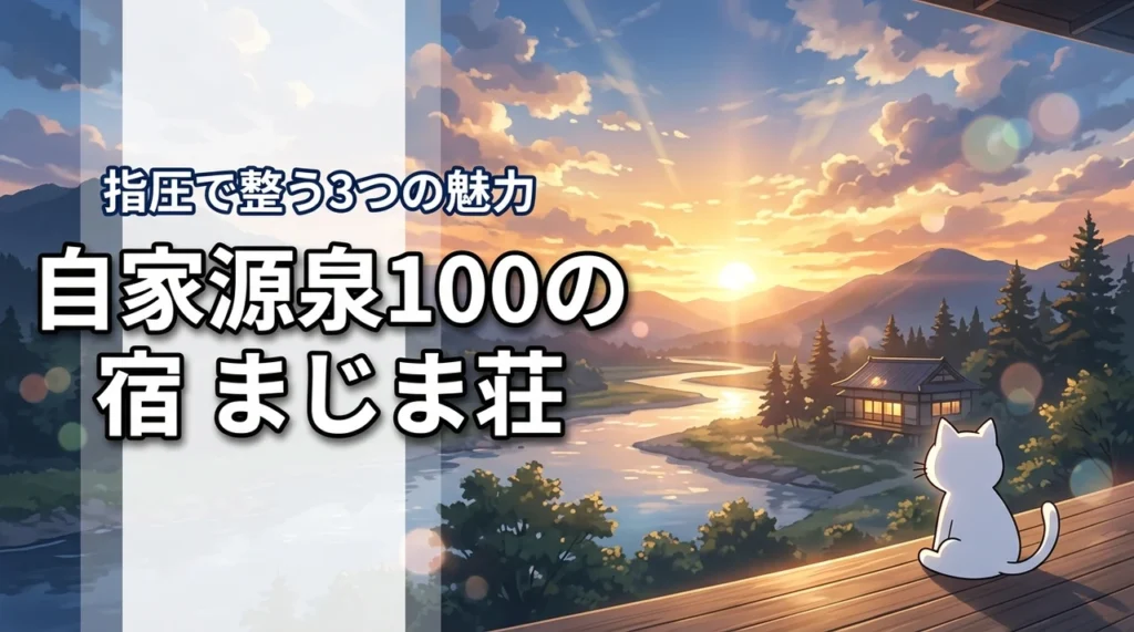 自家源泉100の温泉と本格指圧！癒しの旅館 まじま荘で心身を整える3つの魅力