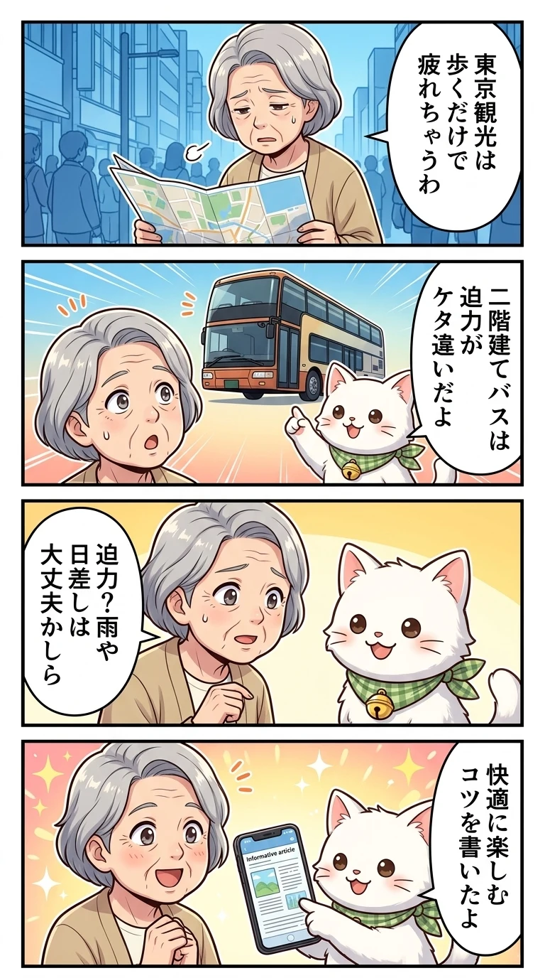 はとバスツアー 東京 二階建てバス