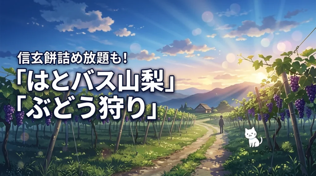 はとバスツアーで山梨のぶどう狩りを満喫!信玄餅詰め放題など人気プランを紹介